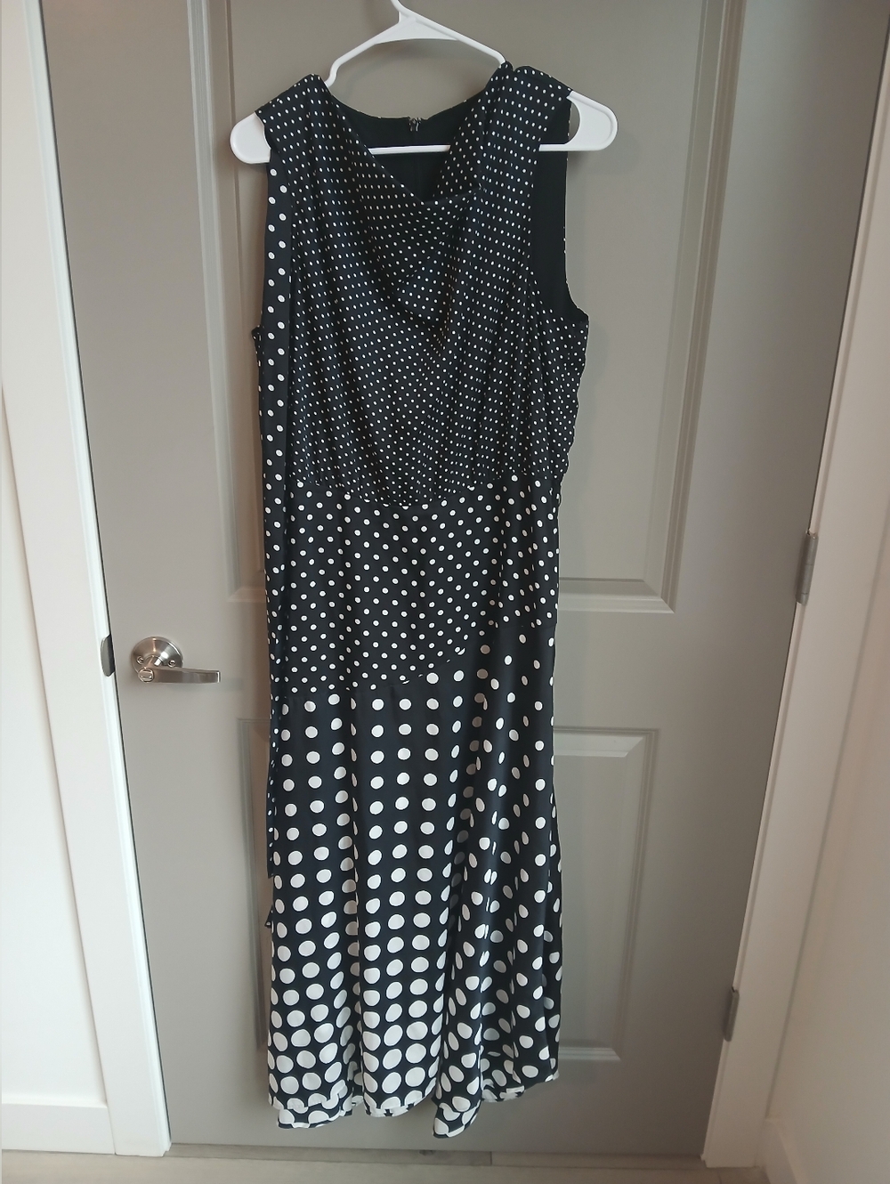 Banana Republic Black and White Polka Dot Maxi Dress